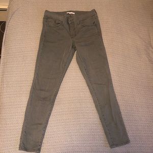 Olive green skinny jeans